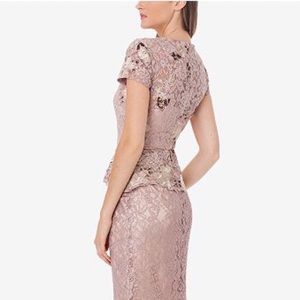js collections lace peplum gown